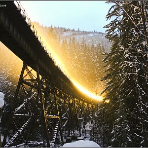 Foss River Bridge Light show