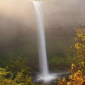 South Falls on a Foggy, Misty Morning - 177 Ft Drop