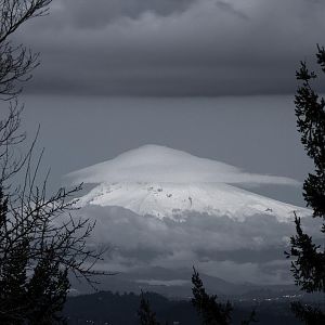 Mt. Hood with a cloud cap.