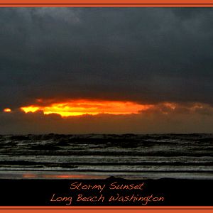 Washington's Pacific Coast Stormy Sunset