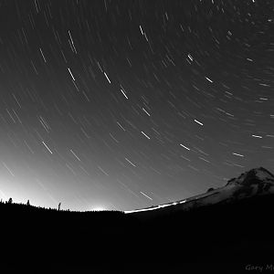 Star Trails Over Mt Hood,Oregon