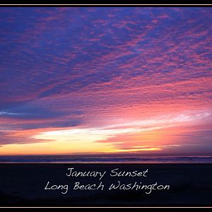 Sunset Long Beach WA 1/12/12