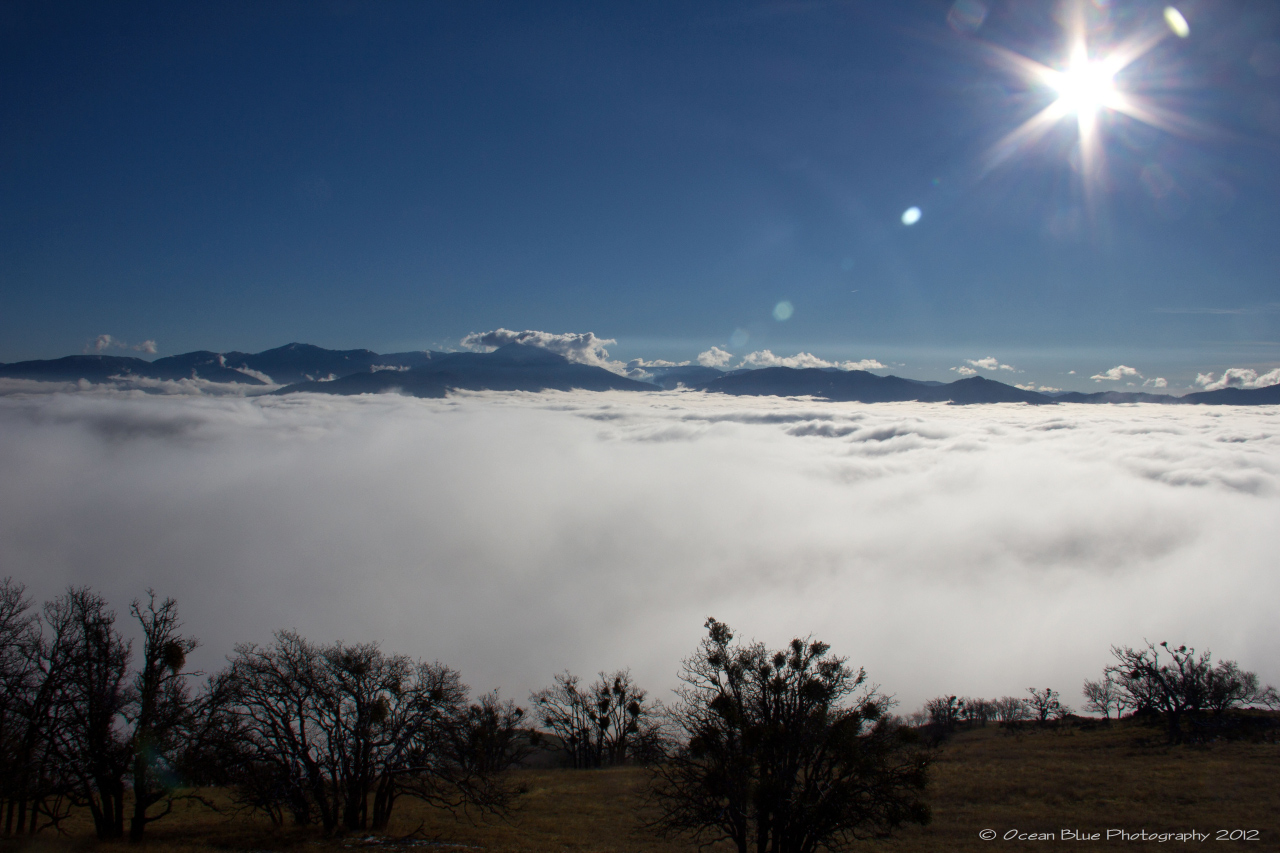 Fog in the Rogue valley shot from Mt Baldy