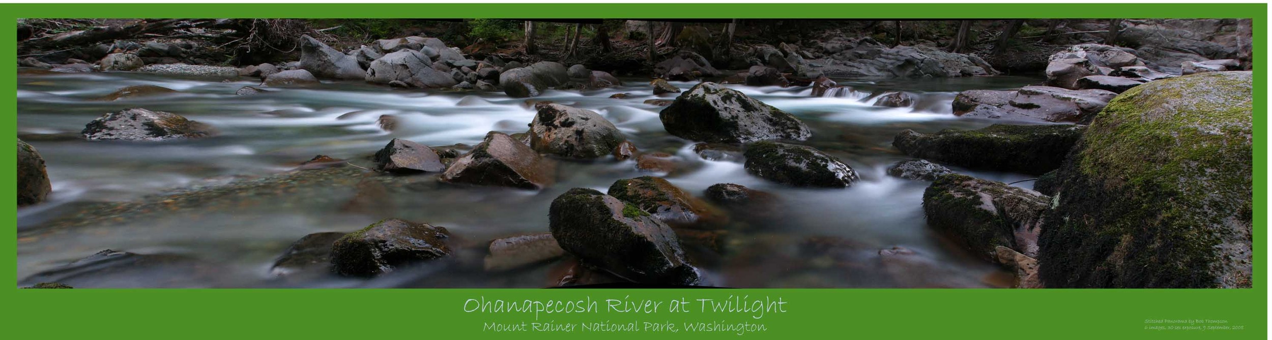 Ohanapecosh River Time Lapse Panoramas