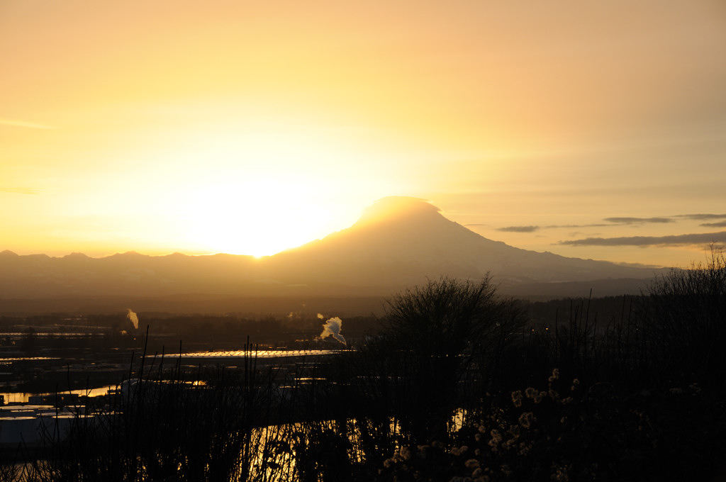 Sunrise Over Mt Rainier