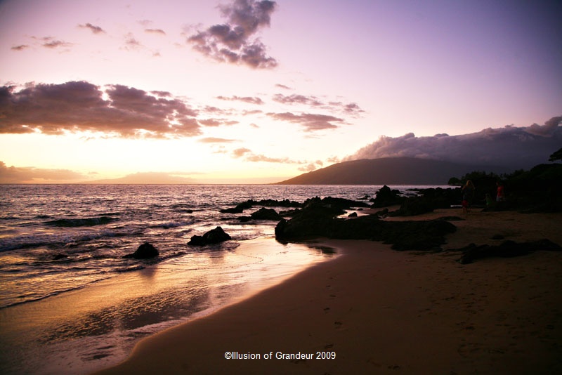 Sunset on the Beach in Maui-3