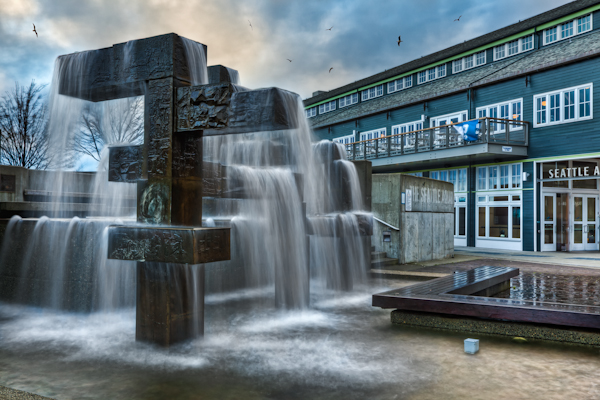 Tetris Fountain, Seattle Waterfront
