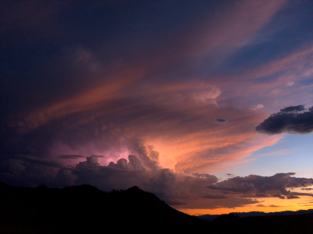 Arizona Monsoon Storm at Sunset off Fort Rock Rd / Meadow Lake