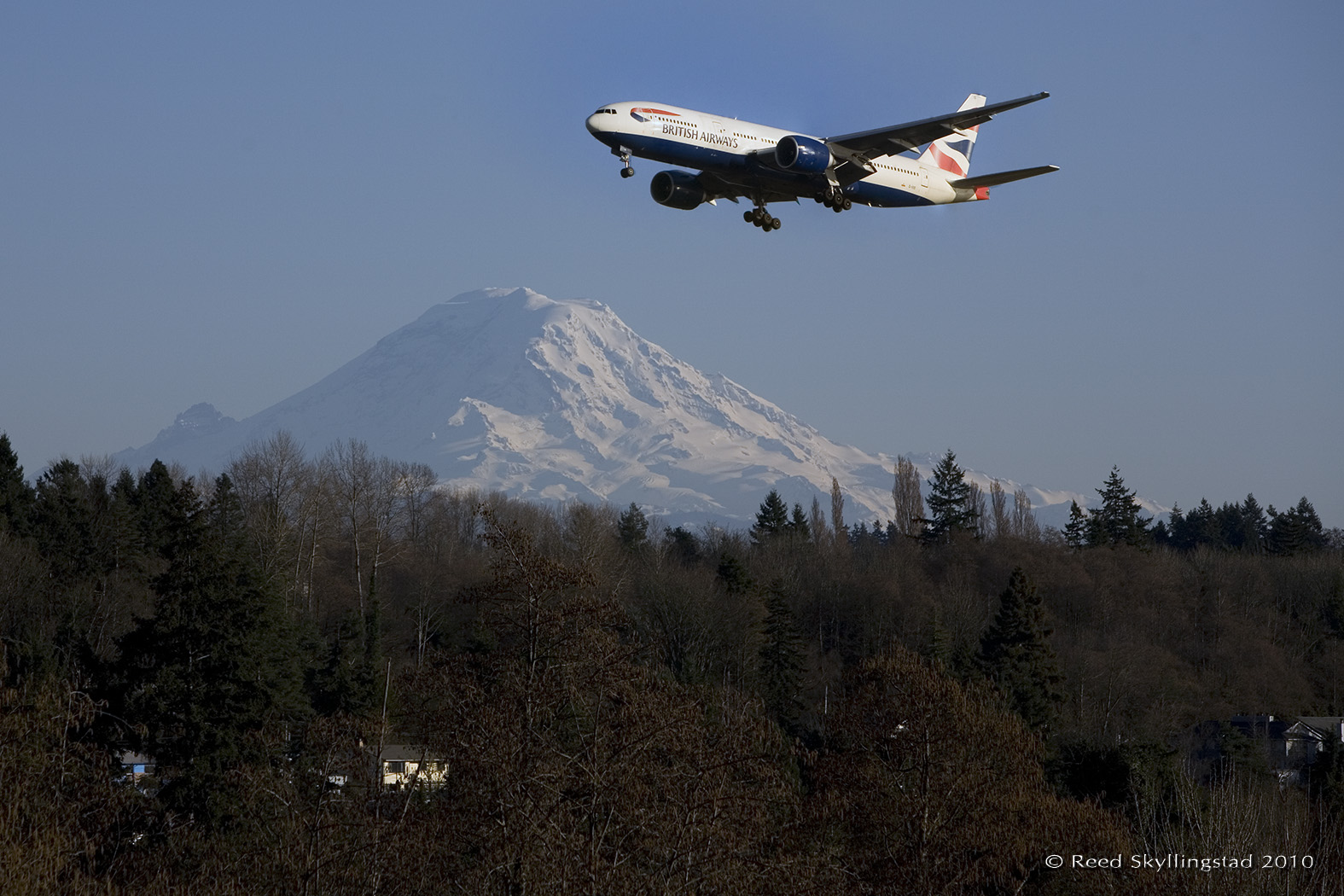 British Airways 777-236 landing at KSEA