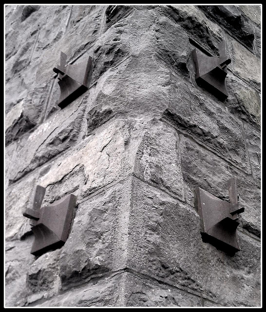 Chimney detail of old iron smelter in Lake Oswego, OR