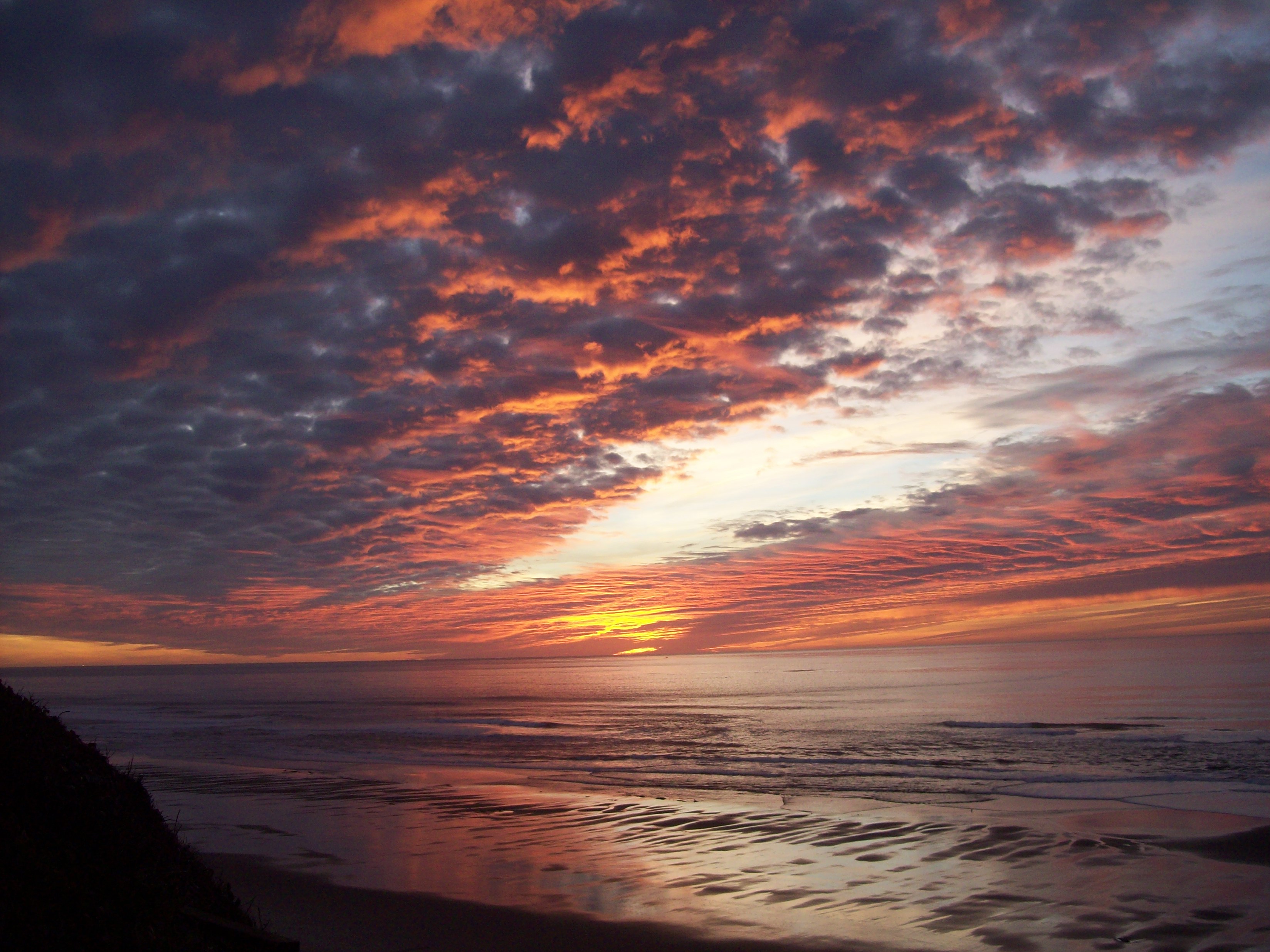 Coastal sunset.