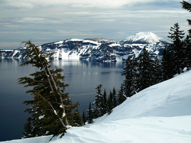 Crater Lake in winter