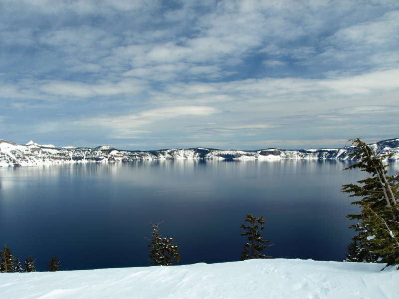 Crater Lake in winter