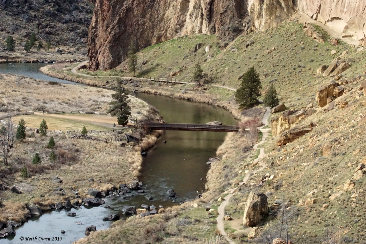 Crooked River and Pedestrian Bridge