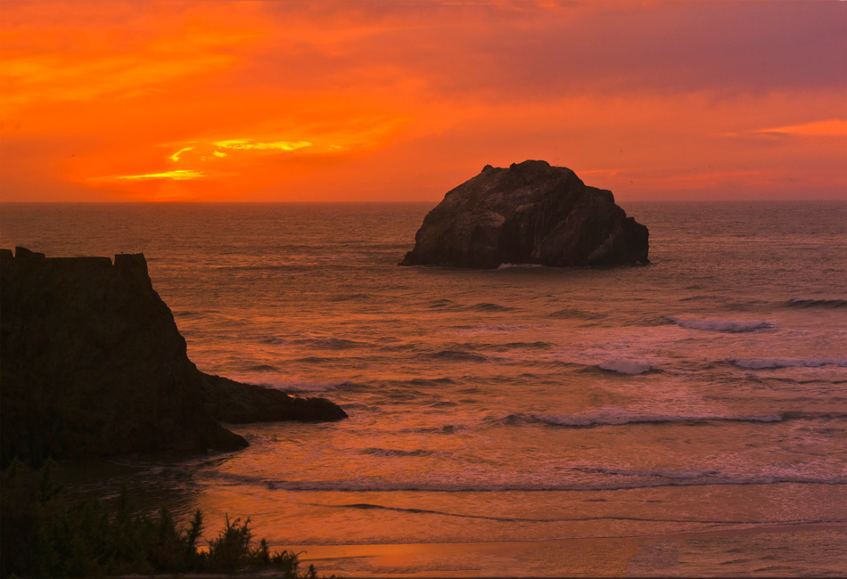 Face Rock at Sunset