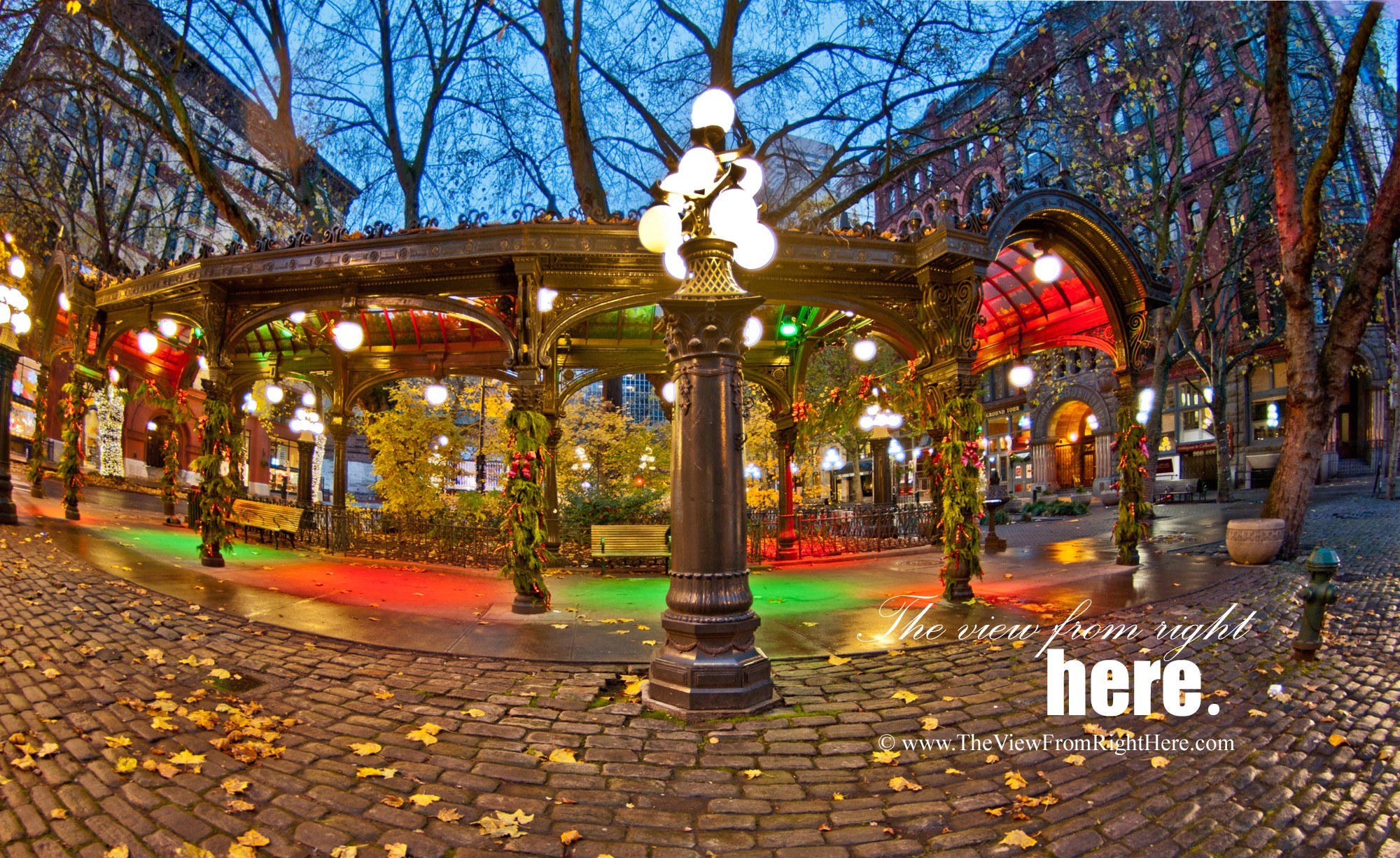 Historic Pioneer Square  Christmas Pergola