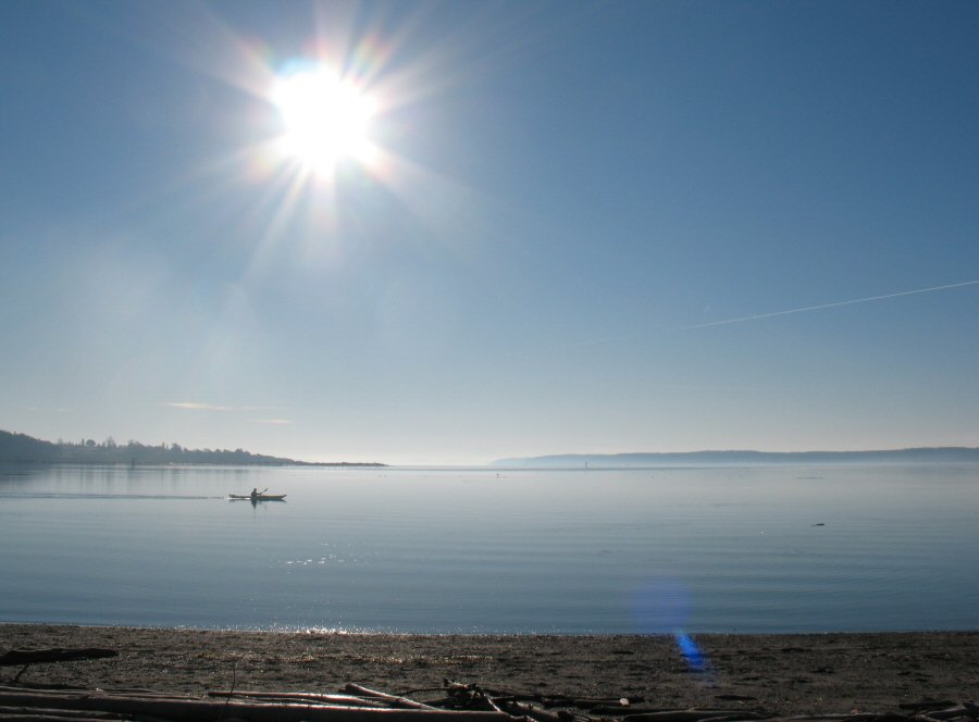Kayaker at Oak Harbor