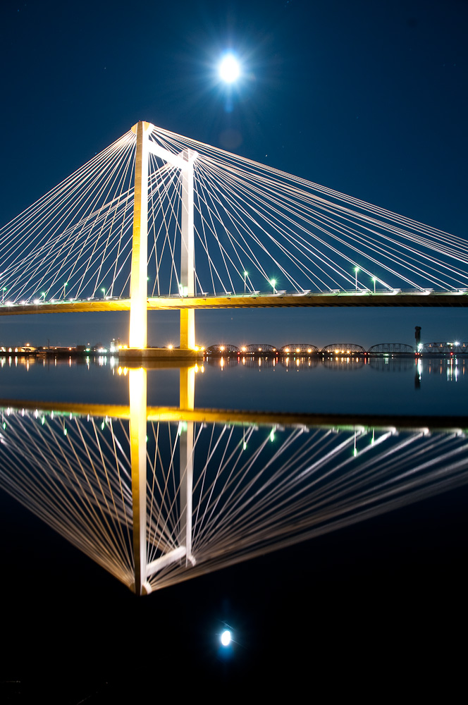 Moonlight over the bridge