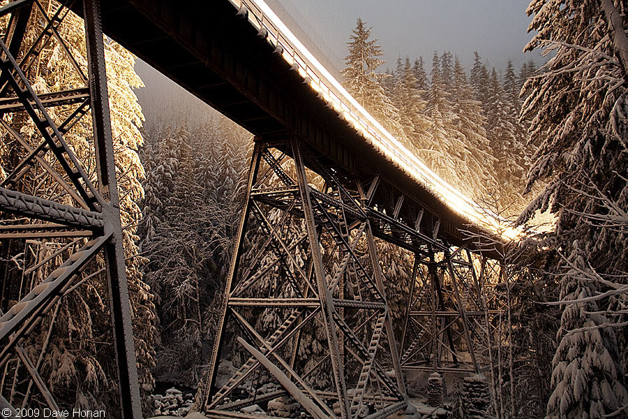 Moonlit Foss River Bridge