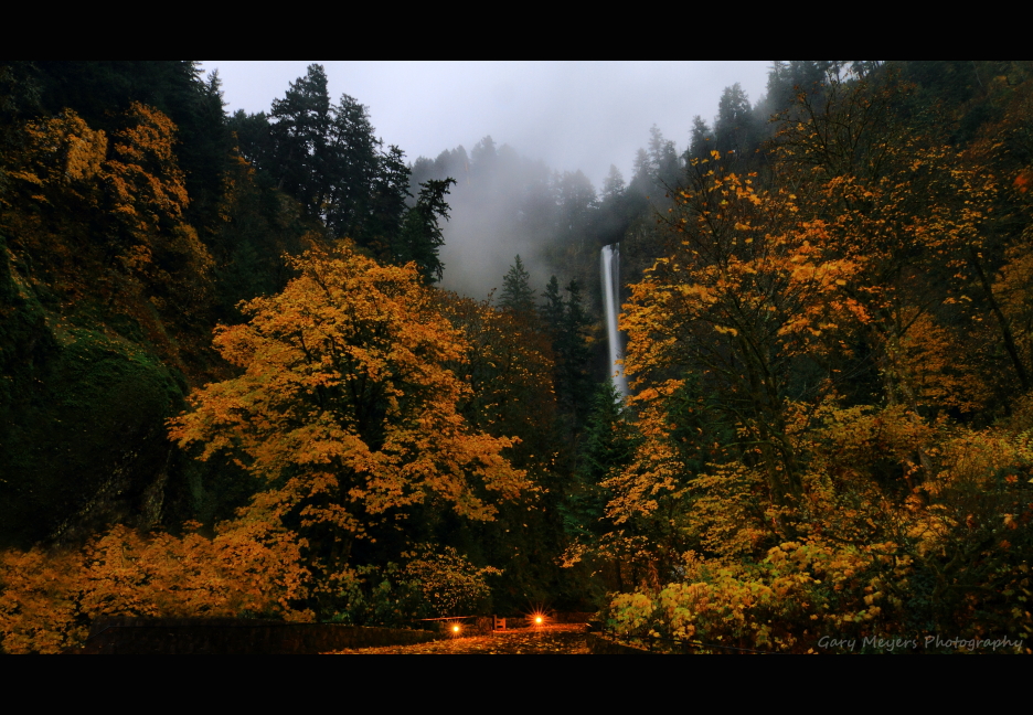 Morning at Multnomah Falls