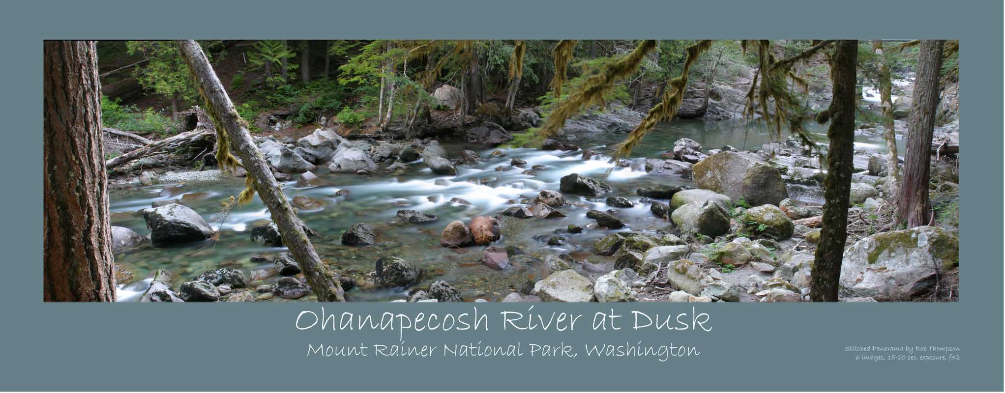 Ohanapecosh River Time Lapse Panoramas