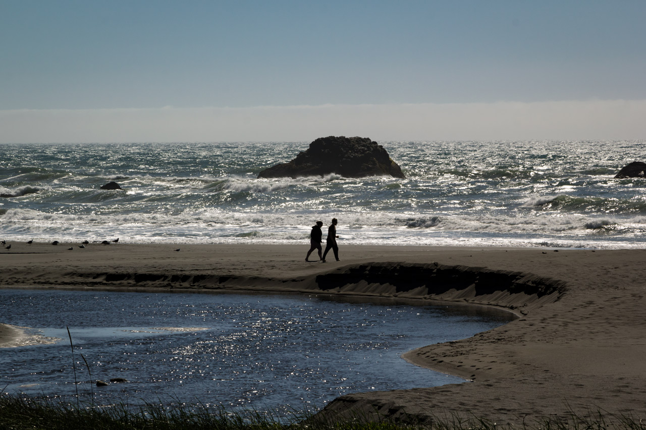 on the beach