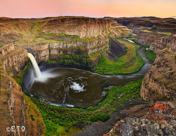 paloue falls at sunrise