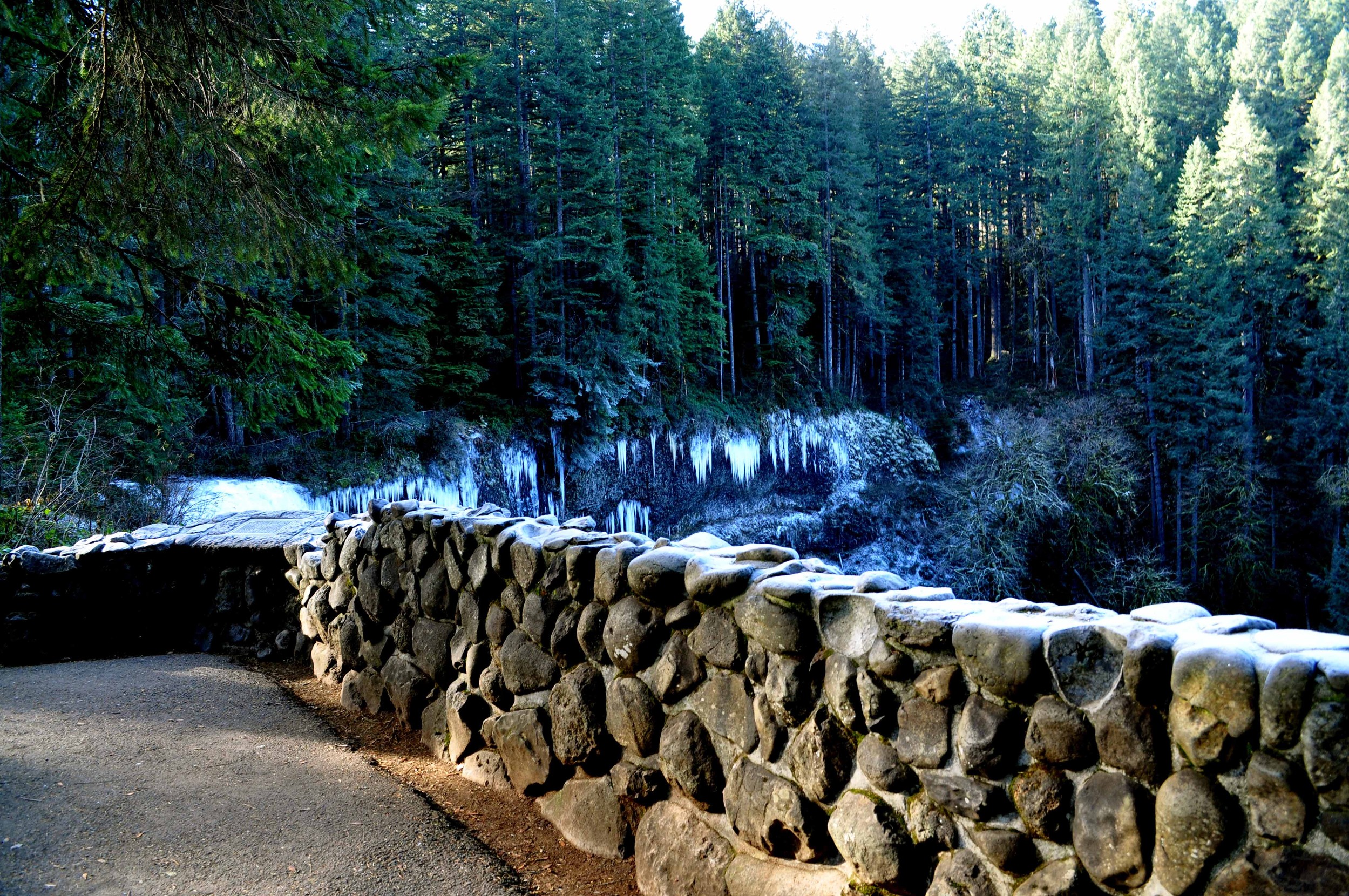 Silver Creek Falls In Winter