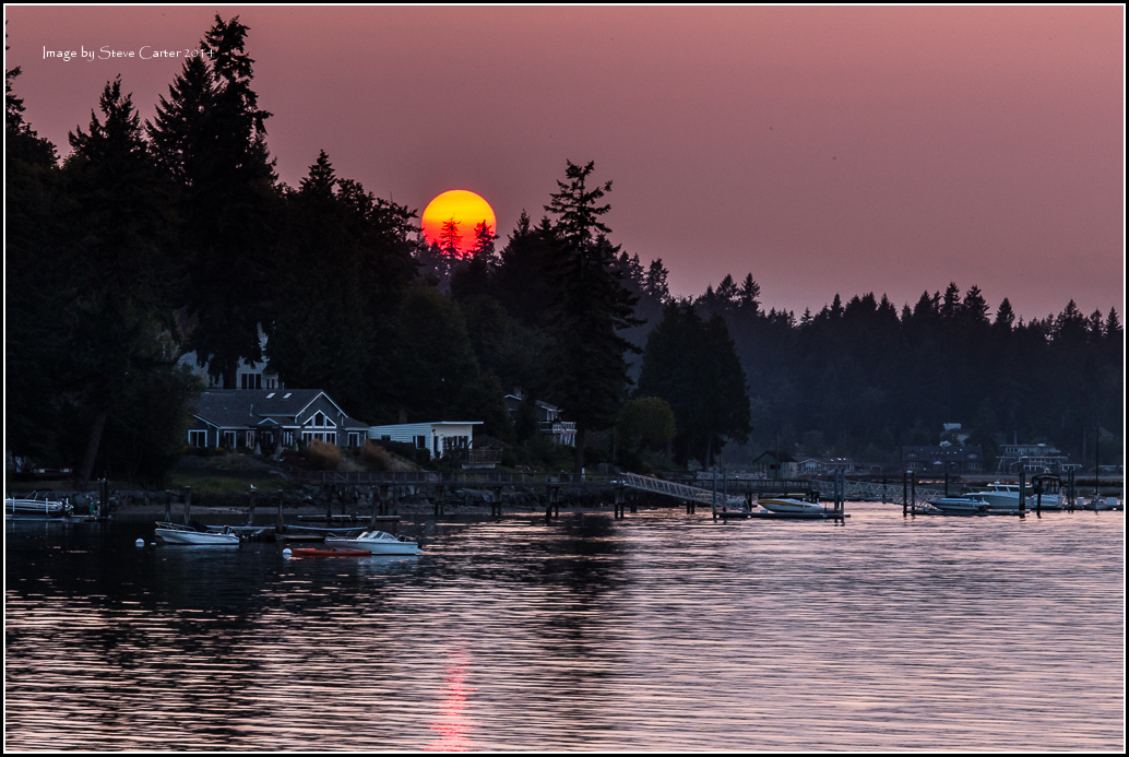 Smokey Sunset at Fox Island