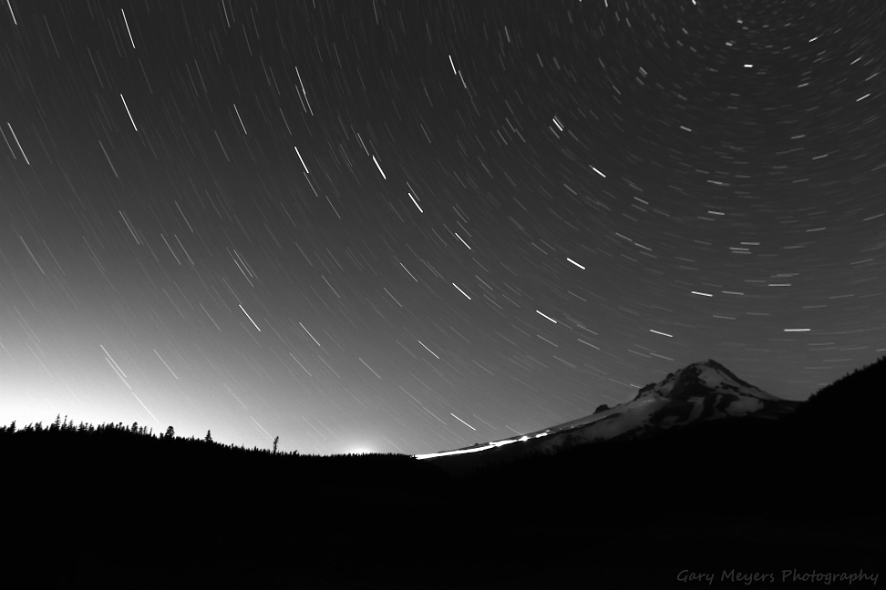 Star Trails Over Mt Hood,Oregon