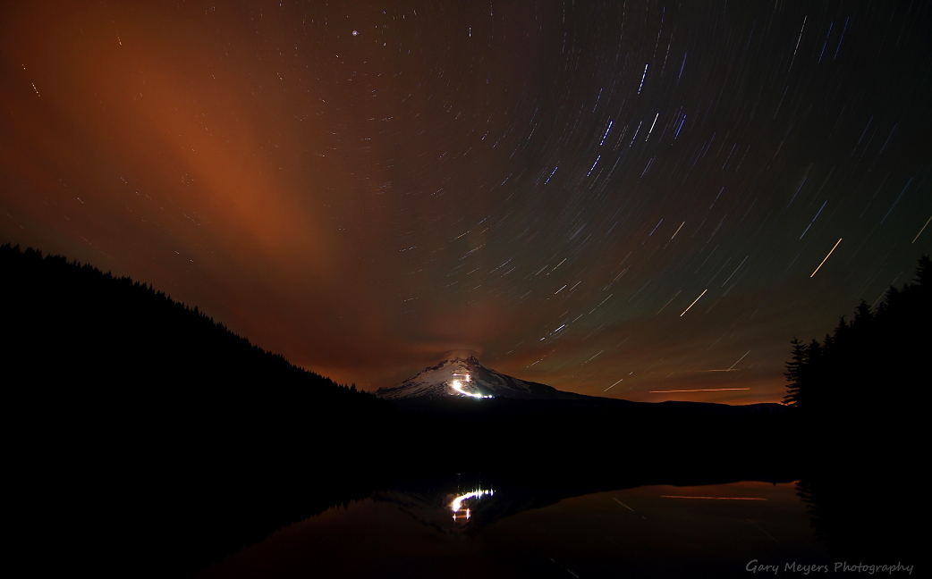 Star Trails Through the clouds