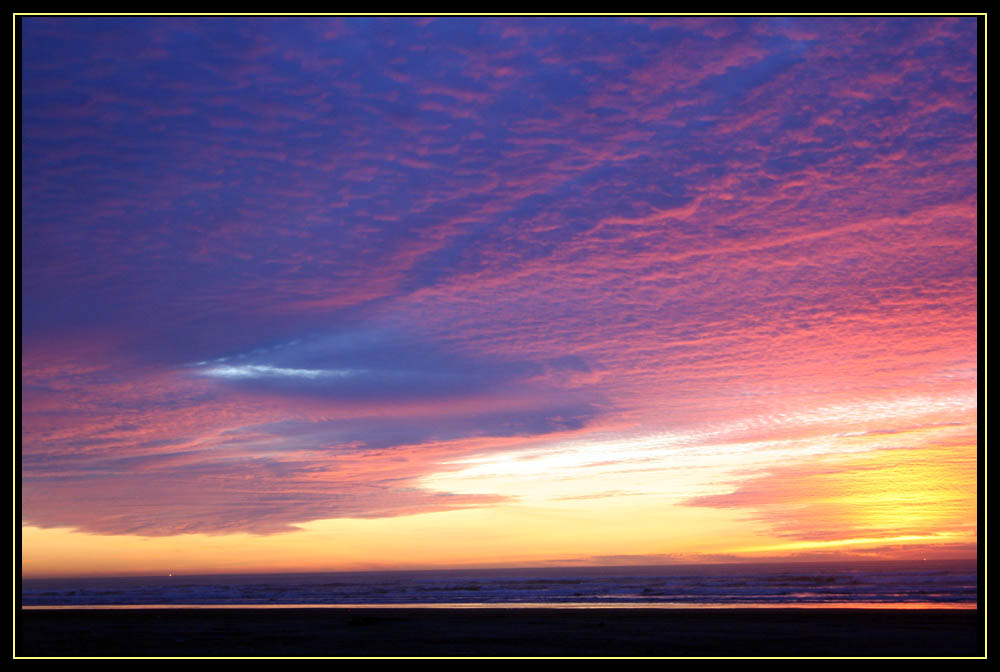 Sunset Long Beach WA 1/12/12