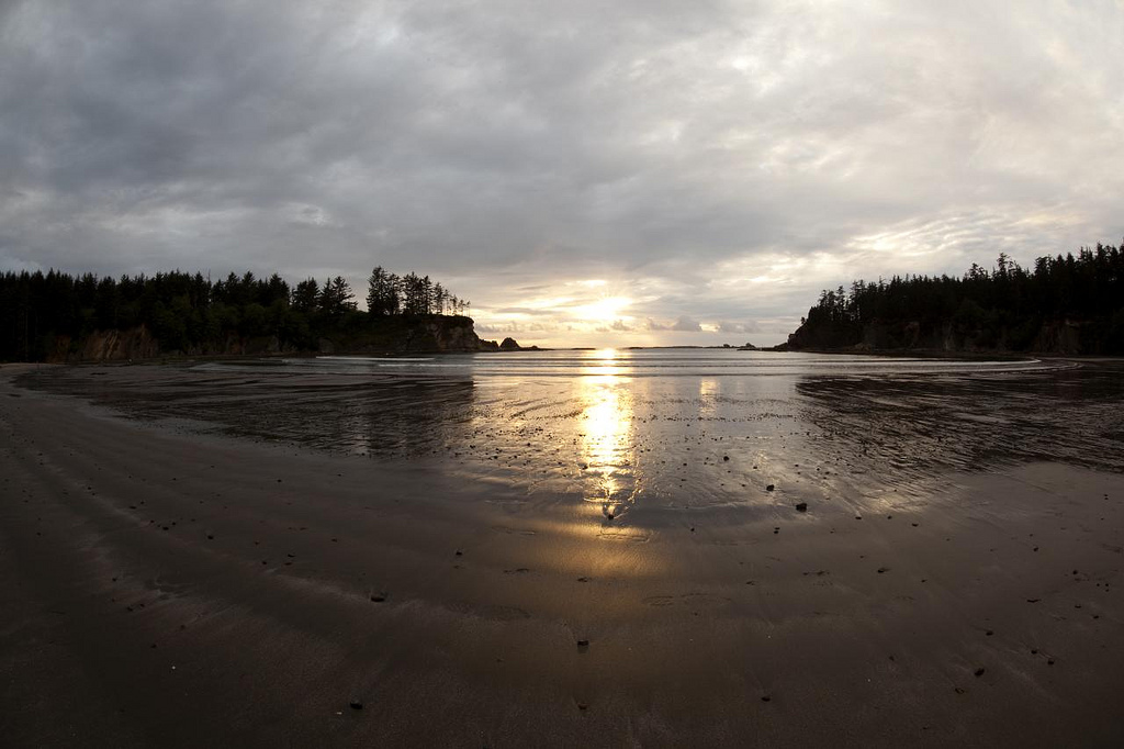 Sunset on the Southern Oregon Coast, a wide view