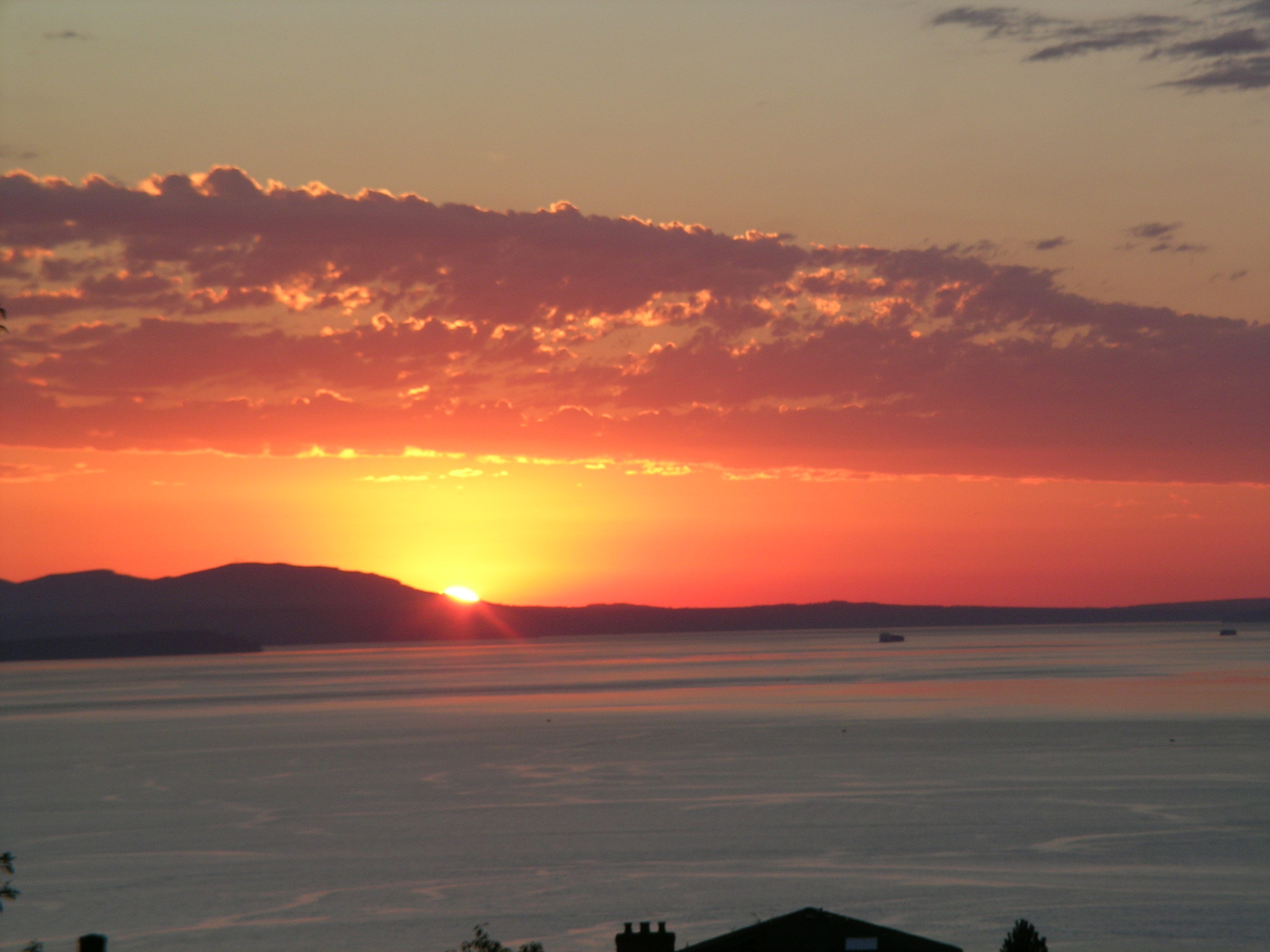 sunset over Possession Sound