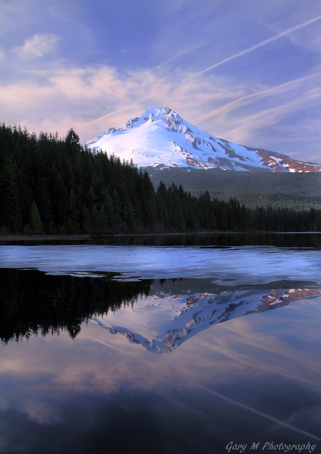 Trillium Lake on ice