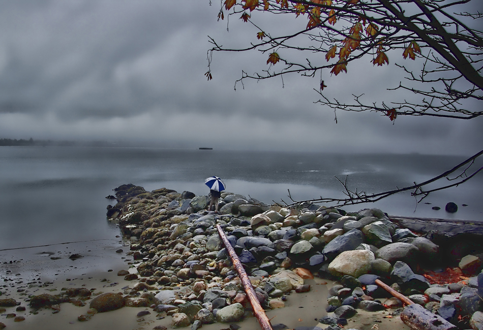 Umbrella on the Rocks