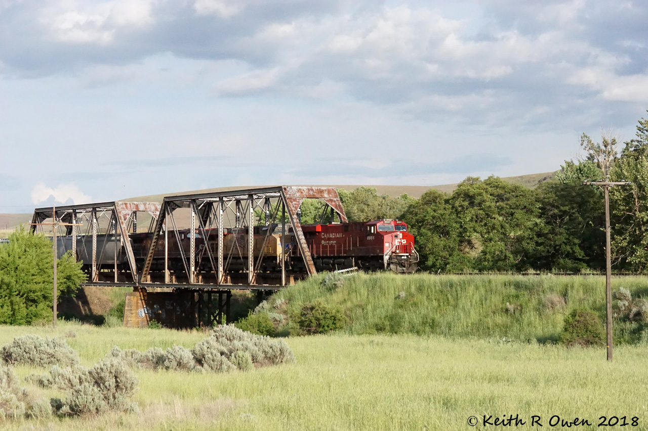 Westbound UP/CP Grain Train